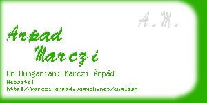 arpad marczi business card